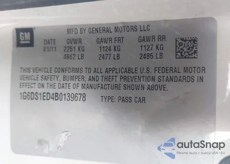 2011 Cadillac Cts Premium из США, поврежденный, VIN 1G6DS1ED4B0139678